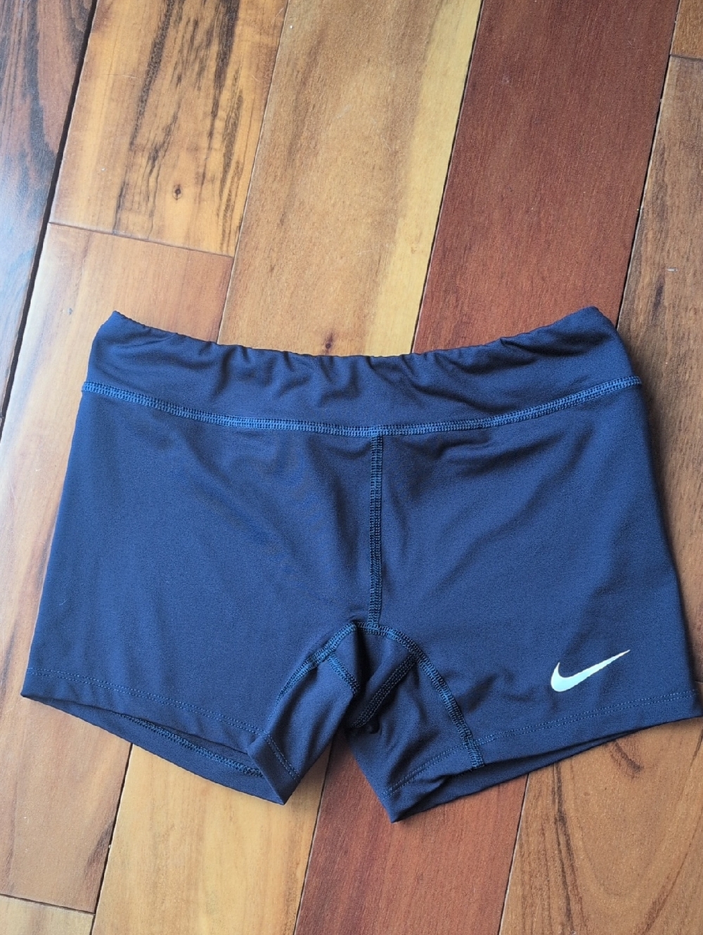 Nike Navy Blue Performance Shorts with White Swoosh